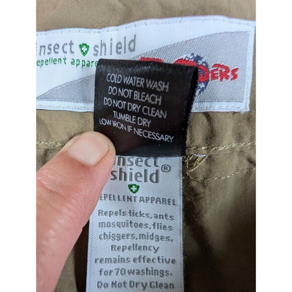 RAIL RIDERS Pants Mens XL 34x30 Straight Brown Weather Insect Shield Hike NEW - Picture 3 of 8